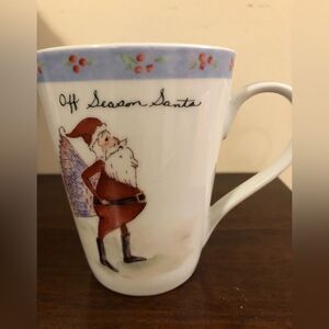 Tracy porter mug off season Santa Thanksgiving Santa. 10oz